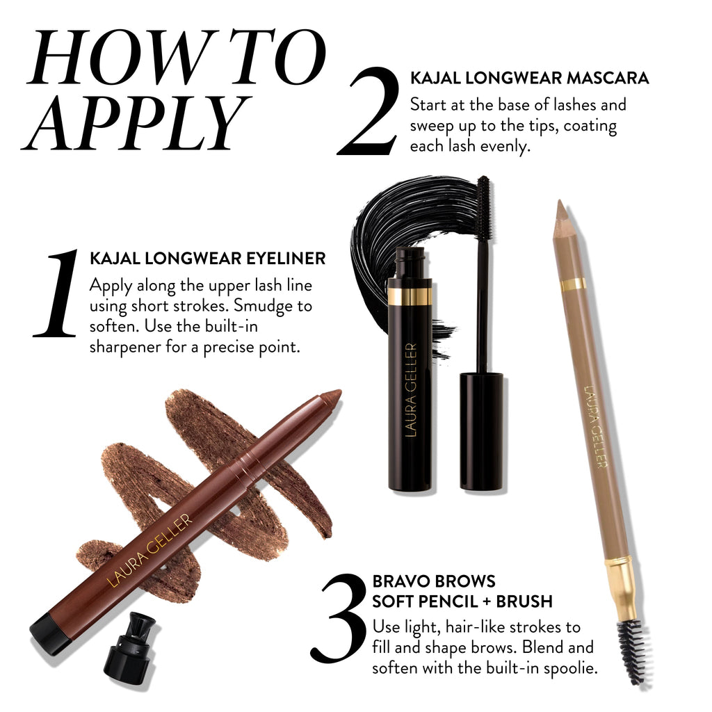 Build Your Own: Laura’s 3 E’s: Eyeliner, Eyelash & Eyebrows Kit (3PC)