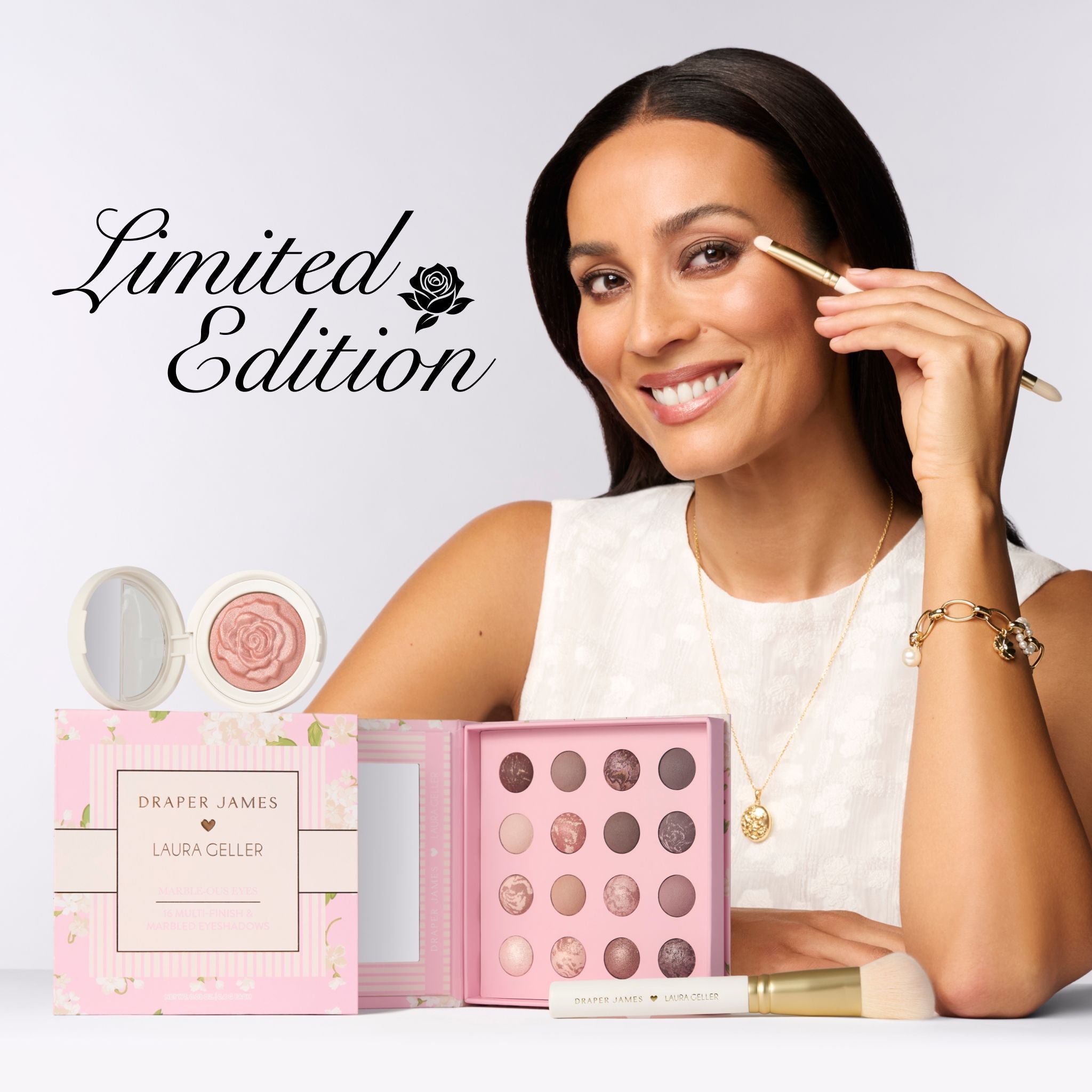 Draper James x Laura Geller Marble-ous Eyes 16 Multi-Finish & Marbled Eyeshadows